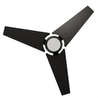 Ventilador De Teto Natuvent Callis Led 3 Pás Madeira Preto 40