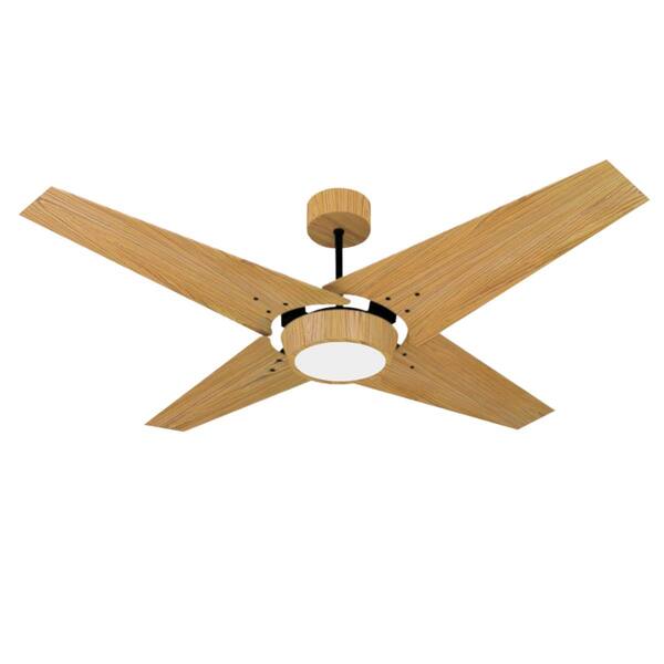 Ventilador De Teto Natuvent Callis Led 4 Pás Madeira Freijó 3