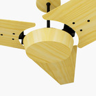 Ventilador De Teto Natuvent Callis No Light 3 Pás Madeira Pin