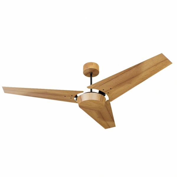 Ventilador De Teto Natuvent Callis No Light 3 Pás Madeira Tec