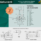 Ventilador De Teto Natuvent Callis No Light 4 Pás Madeira Pre