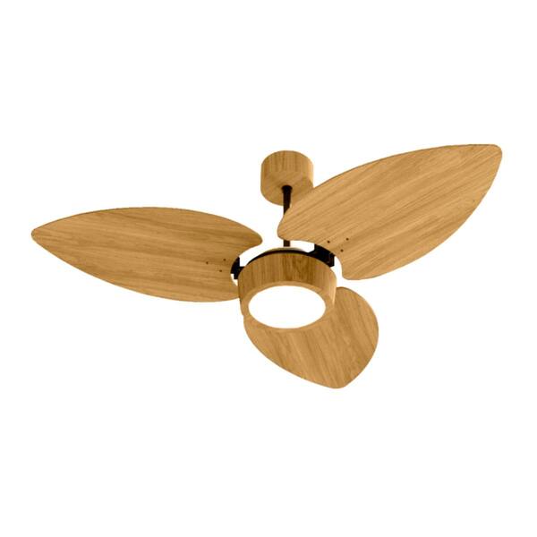 Ventilador De Teto Natuvent Dahlia Led 3 Pás Madeira Freijó 4