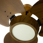 Ventilador De Teto Natuvent Dahlia Led 3 Pás Madeira Imbuia 3