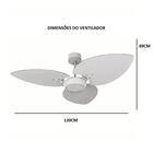 Ventilador De Teto Natuvent Dahlia Led 3 Pás Madeira Preto -