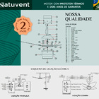 Ventilador De Teto Natuvent Dahlia Led 3 Pás Madeira Teca 300