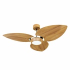 Ventilador De Teto Natuvent Dahlia Led 3 Pás Madeira Teca 300