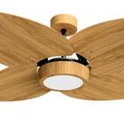 Ventilador De Teto Natuvent Dahlia Led 4 Pás Madeira Freijó 4