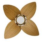 Ventilador De Teto Natuvent Dahlia Led 4 Pás Madeira Freijó 4