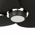 Ventilador De Teto Natuvent Dahlia Led 4 Pás Madeira Preto -