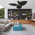 Ventilador De Teto Natuvent Dahlia No Light 3 Pás Madeira Pre