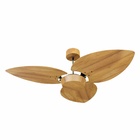 Ventilador De Teto Natuvent Dahlia No Light 3 Pás Madeira Tec