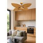 Ventilador De Teto Natuvent Dahlia No Light 4 Pás Madeira Fre