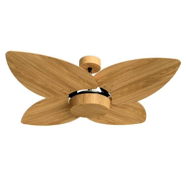 Ventilador De Teto Natuvent Dahlia No Light 4 Pás Madeira Fre