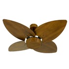 Ventilador De Teto Natuvent Dahlia No Light 4 Pás Madeira Imb