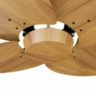 Ventilador De Teto Natuvent Dahlia No Light 4 Pás Madeira Tec