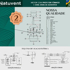 Ventilador De Teto Natuvent Dahlia No Light 4 Pás Madeira Tec