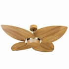 Ventilador De Teto Natuvent Dahlia No Light 4 Pás Madeira Tec