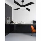 Ventilador de Teto Nero Preto Brilho 4 Pás Tech Preto 127V