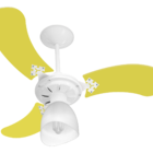 Ventilador De Teto New Baby Colors Br/am 110v+controle Rem.