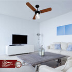 Ventilador De Teto New Maxi Ventura 110v Preto Amadeirado Com