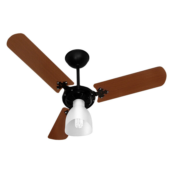 Ventilador De Teto New Maxi Ventura 110v Preto Amadeirado Com