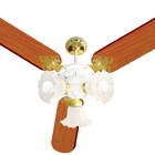 Ventilador De Teto New Zeta 3 Pás Branco/mogno 110v+controle