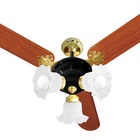 Ventilador De Teto New Zeta 3 Pás Preto/mogno 110v+controle