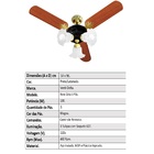 Ventilador De Teto New Zeta 3 Pás Preto/mogno 110v+controle