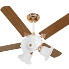 Ventilador De Teto New Zeta 4 Pás Mg De Mdf Branco/cobre 127v
