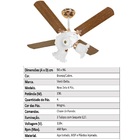 Ventilador De Teto New Zeta 4 Pás Mg De Mdf Branco/cobre 127v