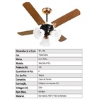 Ventilador De Teto New Zeta 4 Pás Mg De Mdf Preto/cobre 220v