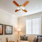 Ventilador De Teto New Zeta 4p Branco/mogno Ventidelta