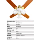 Ventilador De Teto New Zeta Com 4 Pás Mdf Branco/mogno 220v