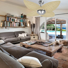 Ventilador De Teto Office Jet Aspen Venti-delta Prata Rattan