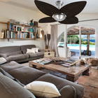 Ventilador De Teto Office Jet Aspen Venti-delta Prata Rattan