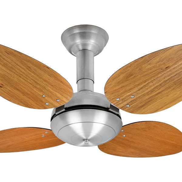 Ventilador De Teto Office Jet Pétalo Venti-delta Prata 4pás F