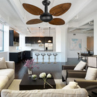 Ventilador De Teto Office Jet Pétalo Venti-delta Preto 4pás I