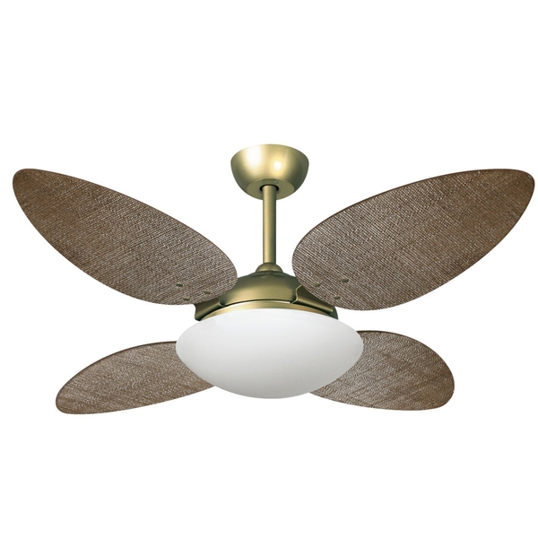 Ventilador de Teto Ouro 4 Pás Vr42 Petalo Palmae Tabaco 220V
