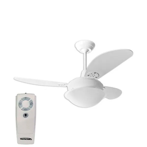 Ventilador De Teto Pérola Branco Loren Sid Com Controle Remot