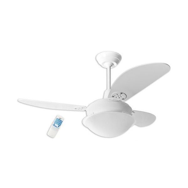 Ventilador De Teto Pérola Branco Loren Sid Com Controle Remot