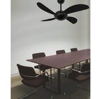 Ventilador de Teto Preto 4 Pás Nero Fly Office Pt 220V