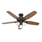Ventilador De Teto Residencial Builder Plus Bronze Novo Hunte