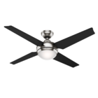 Ventilador De Teto Residencial Sonic Níquel Escovado Hunter F