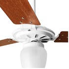 Ventilador De Teto Rico 150w E 180w Branco Pás Mogno Ventex -