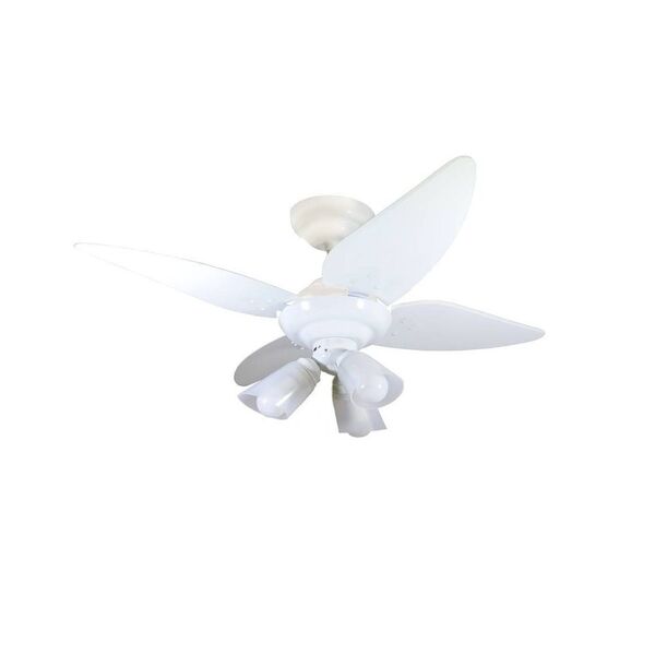 Ventilador De Teto Salvante 4 Pás Branco Controle Parede 127v