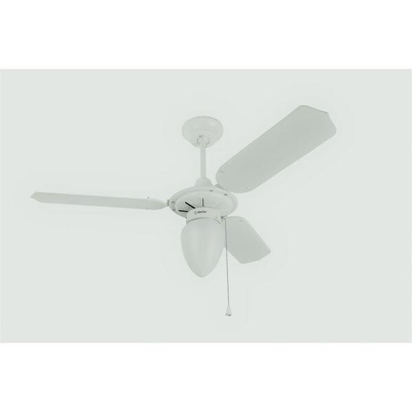 Ventilador De Teto Scorpios Com Corrente Pera Plástica Branco