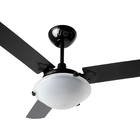 Ventilador De Teto Silencioso Potente 3 Pás Citrino Preto 220v