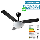 Ventilador De Teto Silencioso Potente 3 Pás Citrino Preto 220v