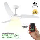 Ventilador De Teto Spirit 303 Branco Led Amarelo Repelente Co