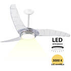 Ventilador De Teto Spirit 303 Cristal Led Amarelo Controle Re
